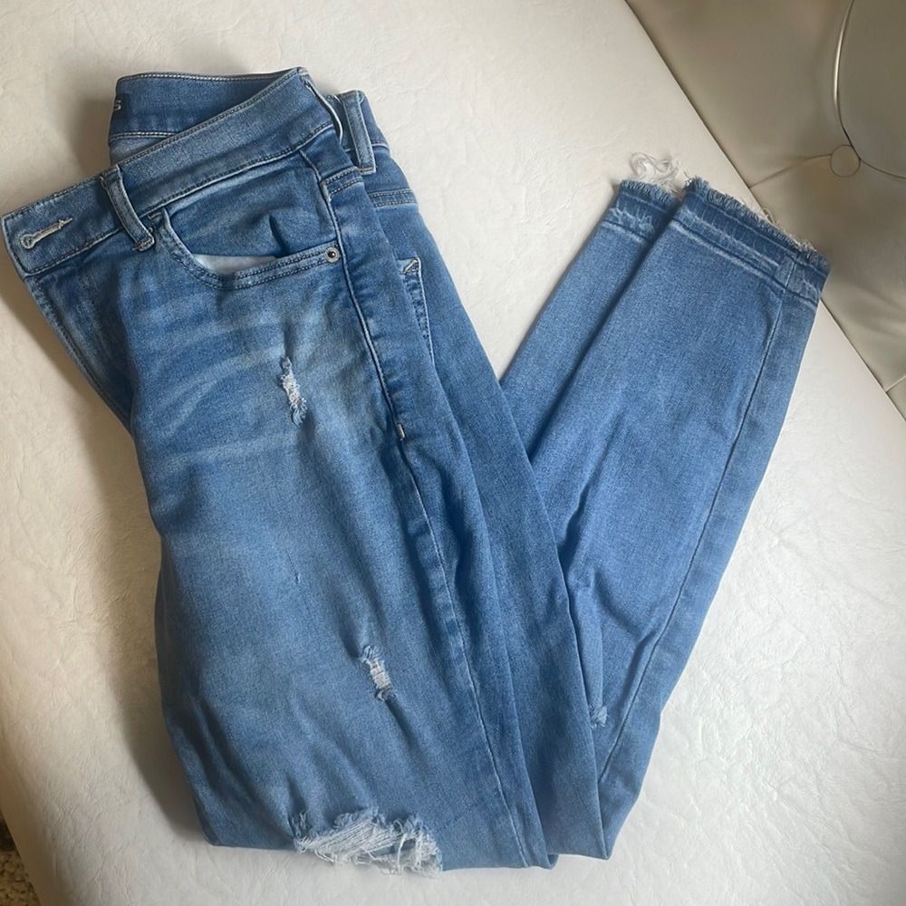 Express High Rise Cropped Leggings Jeans